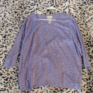 Alfred Dunner Lavender Lace Blouse
